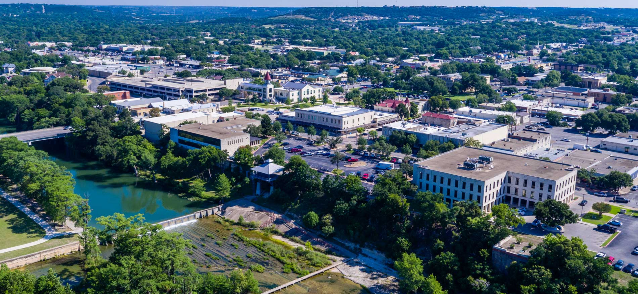 Aerial Shot of Downtown Kerrville